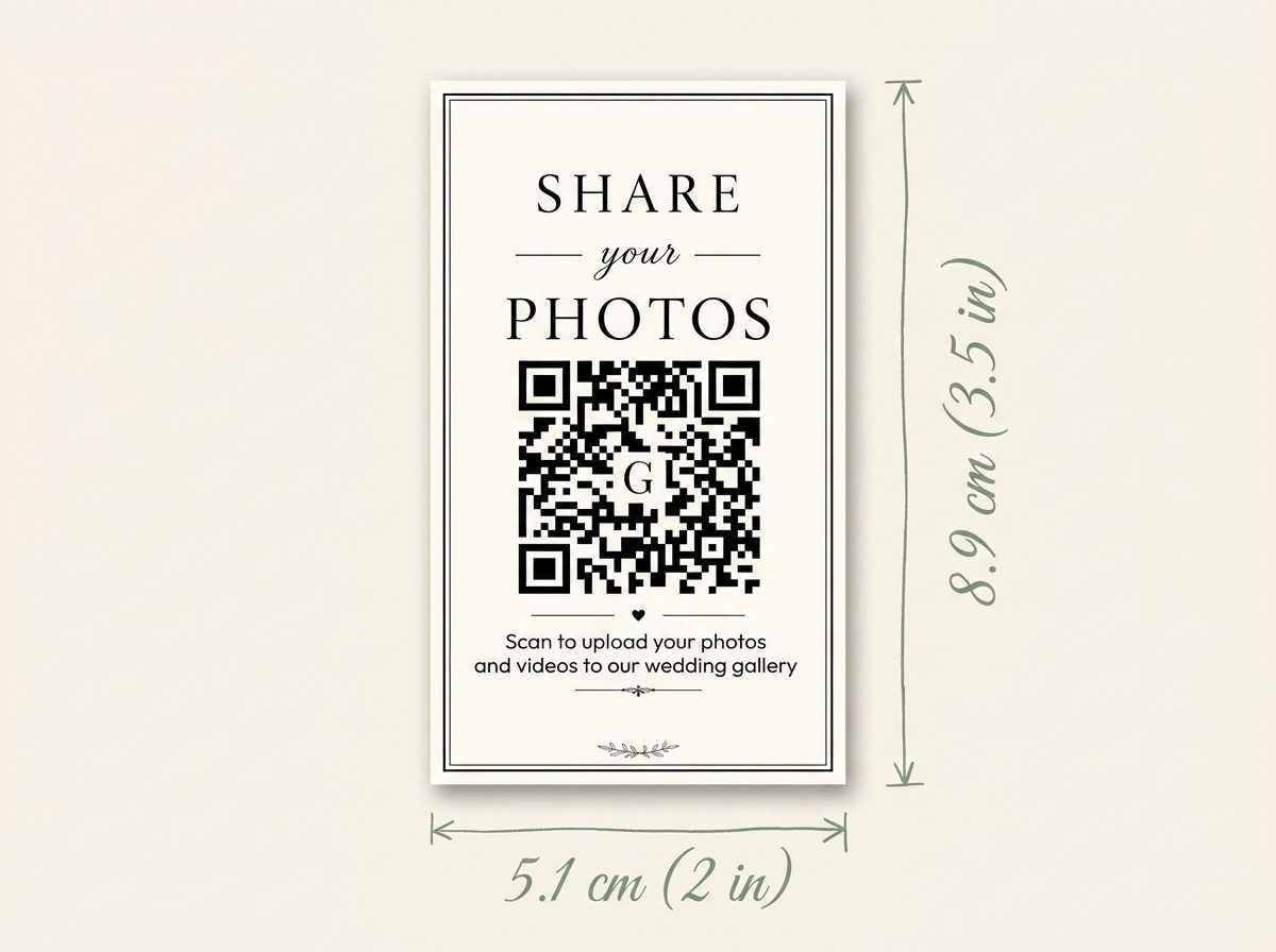 QR Table Place Cards - 2" x 3.5"